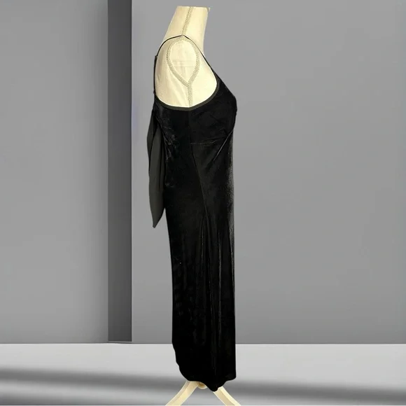 NWT Band Of The Free Girl Crush Black Velvet Midi Dress Size Medium - Picture 4 of 10